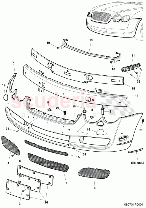 Part Diagram for Bentley 3W8 807 217 AT