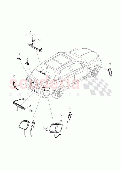 Part Diagram for Bentley 4W0 945 703