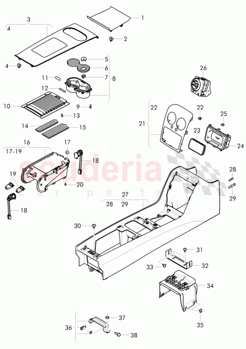 Part Diagram for Bentley 3W0 857 133 A