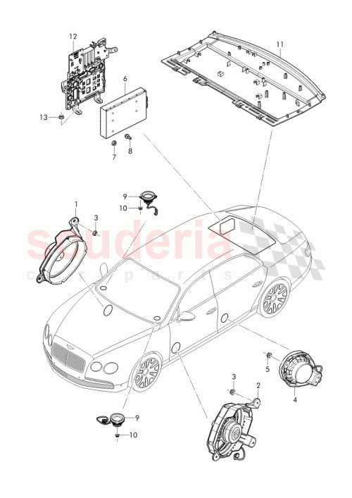 Part Diagram for Bentley 4W0 035 299 A