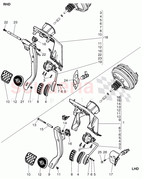 Part Diagram for Bentley 3W1723151A