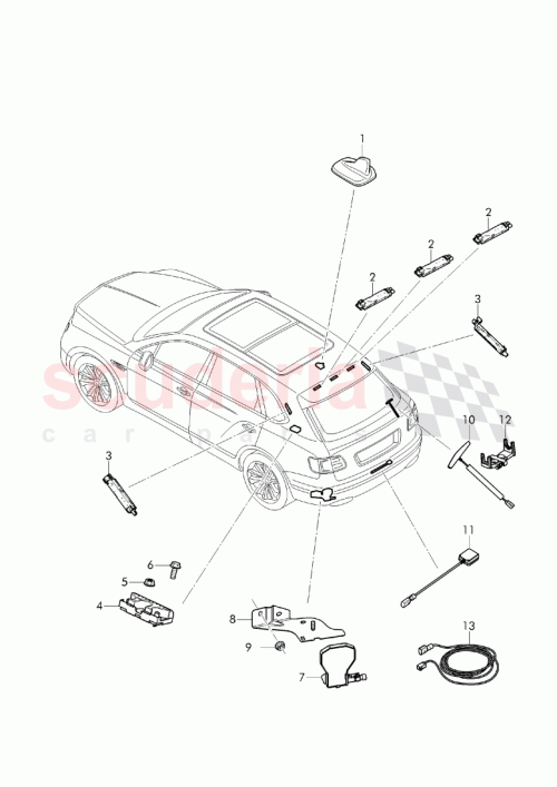 Part Diagram for Bentley 4M0 035 225 A