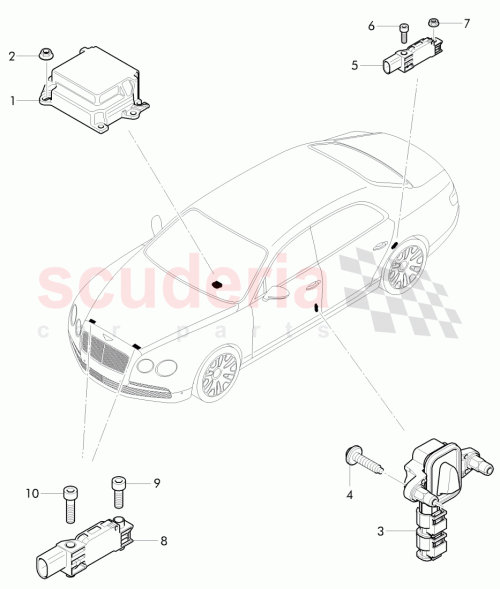 Part Diagram for Bentley 3W3 959 655 A