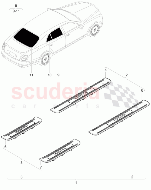 Part Diagram for Bentley 3Y5 863 505