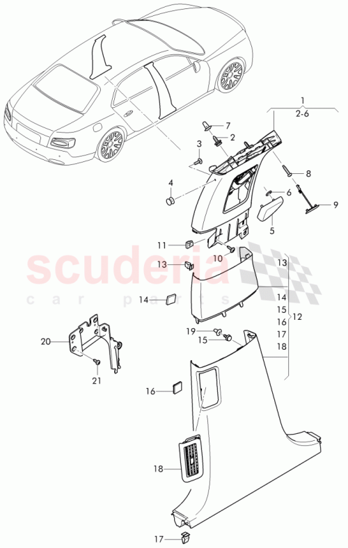 Part Diagram for Bentley 4W0 867 244