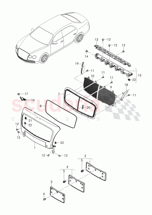 Part Diagram for Bentley 3W8854511