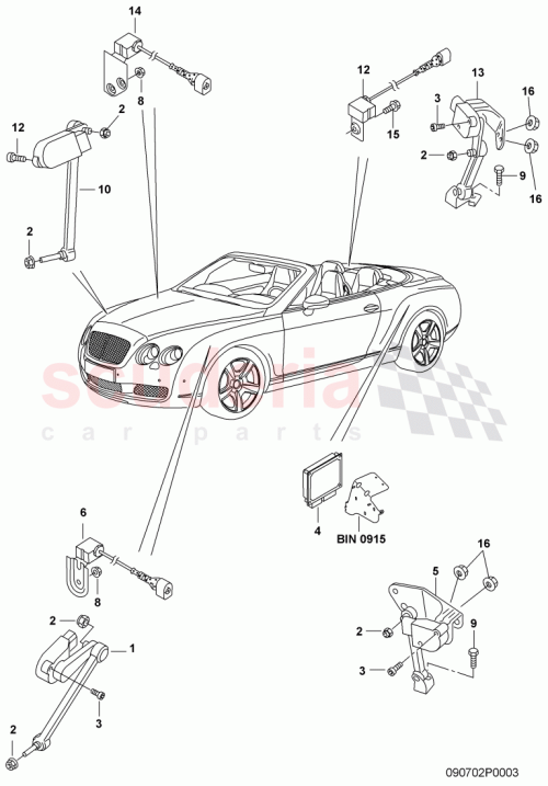 Part Diagram for Bentley 3W7616571A