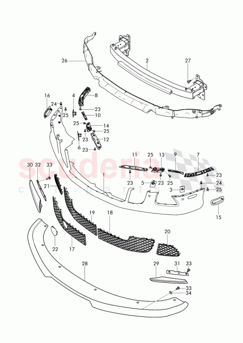 Part Diagram for Bentley 3W3 807 668 K