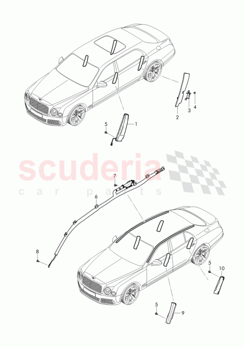 Part Diagram for Bentley 3Y0 880 742 D