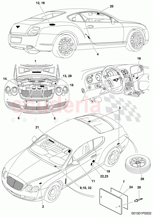 Part Diagram for Bentley 3W8 010 601 M