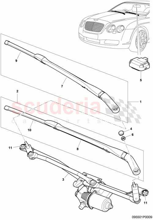 Part Diagram for Bentley 1K0955559AJ