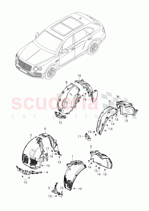 Part Diagram for Bentley 36A 810 171 A
