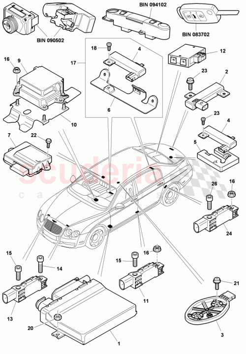Part Diagram for Bentley 3W0909610G