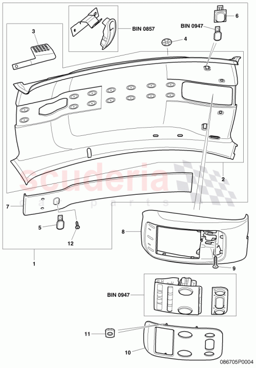 Part Diagram for Bentley 3W8867489FU63