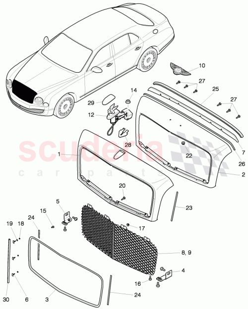 Part Diagram for Bentley 3Y0853683D