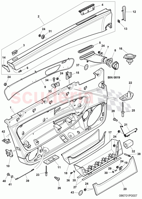Part Diagram for Bentley 3W0867847