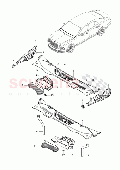Part Diagram for Bentley 3Y0864684F