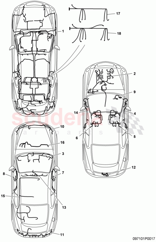Part Diagram for Bentley 3W7971013AJ