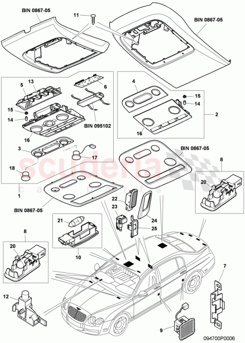 Part Diagram for Bentley 3W5959527AJ