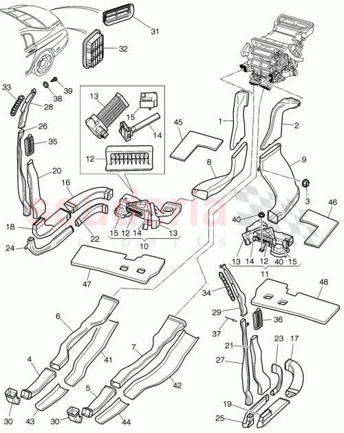 Part Diagram for Bentley 3W0853488