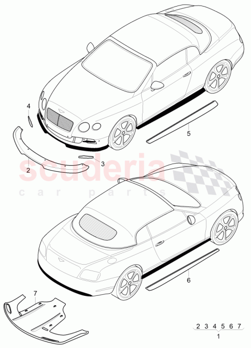 Part Diagram for Bentley 3W7 071 611