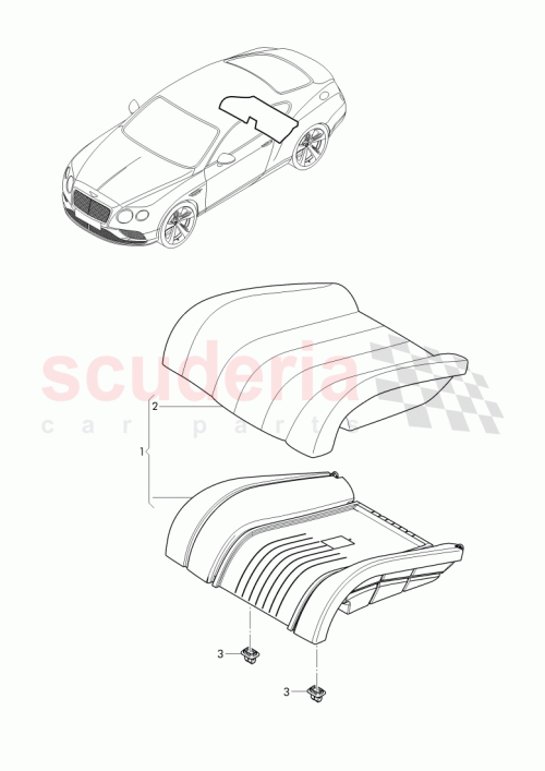 Part Diagram for Bentley 3W8 885 405 H