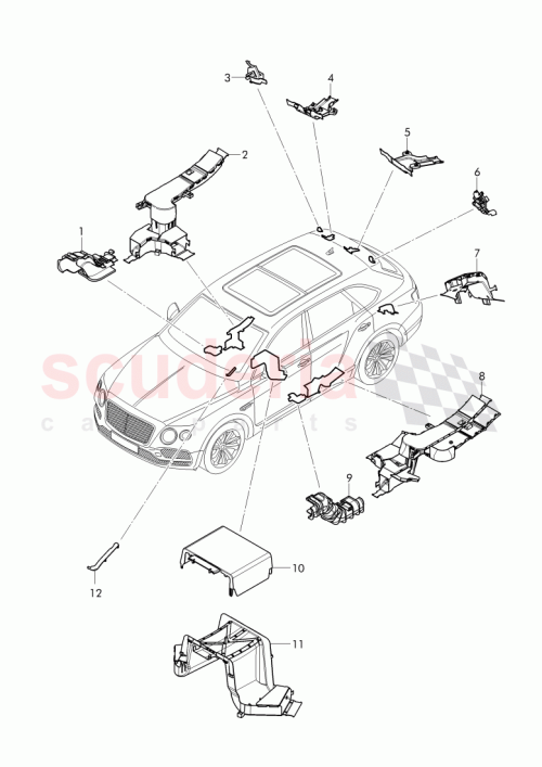 Part Diagram for Bentley 4M0 971 821 N