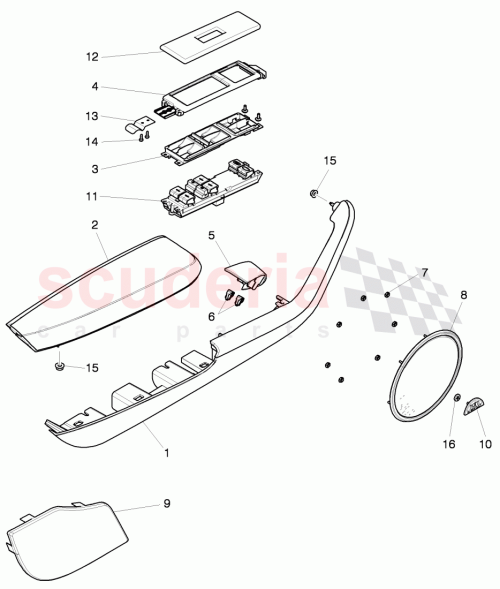 Part Diagram for Bentley 3W0837493
