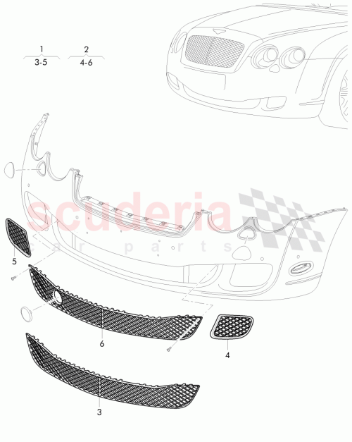 Part Diagram for Bentley 3W8 807 667 R