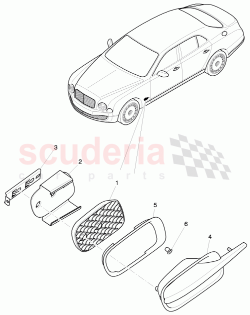Part Diagram for Bentley 3Y5821540