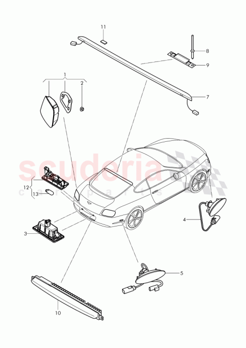 Part Diagram for Bentley 3W3945072A