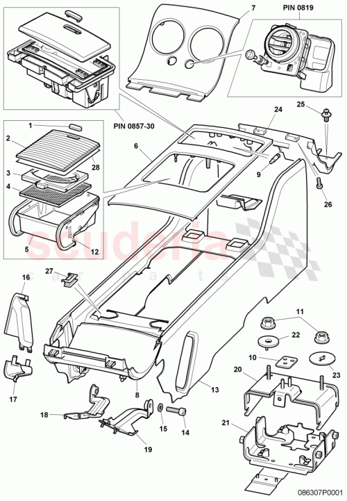 Part Diagram for Bentley 3W0 857 719 A
