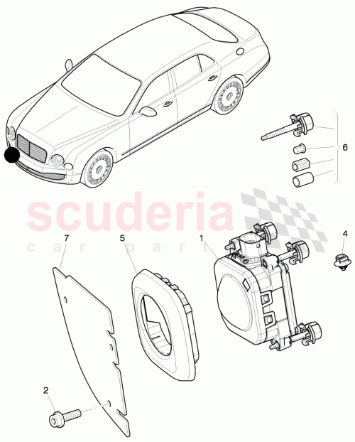 Part Diagram for Bentley 3Y0907561A