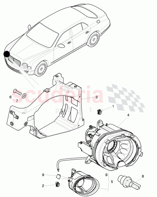Part Diagram for Bentley 3Y1 941 016 S