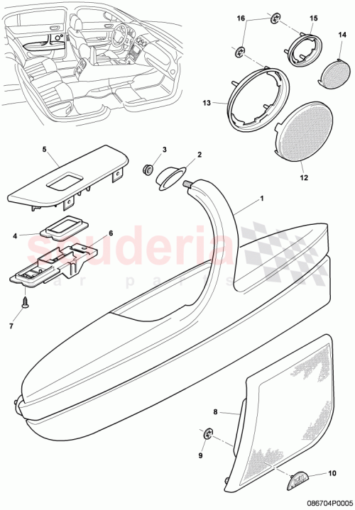 Part Diagram for Bentley 3W5868178A