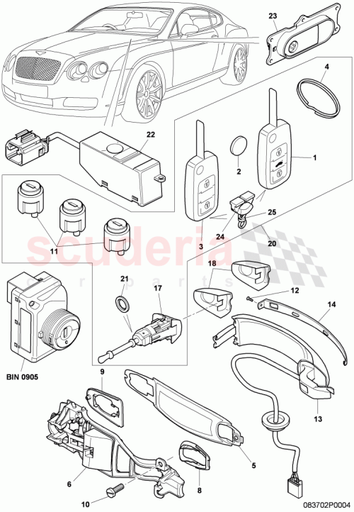Part Diagram for Bentley 3W0 800 375 JB