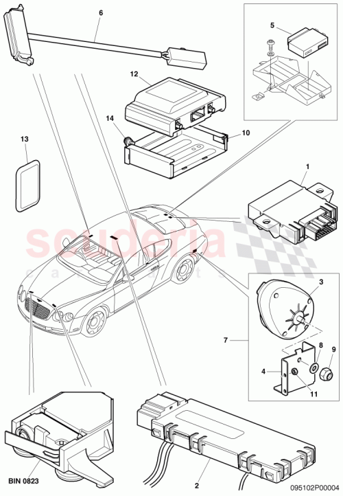 Part Diagram for Bentley 3W0919818A