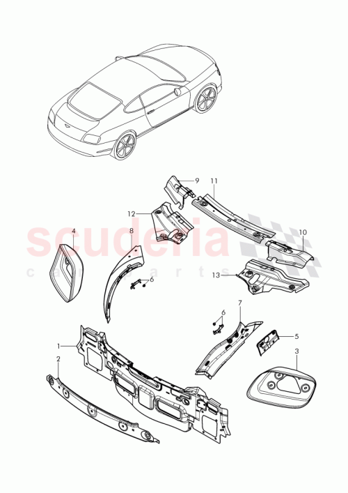 Part Diagram for Bentley 3W8 813 301 F