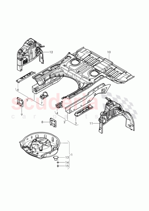 Part Diagram for Bentley 3W8 803 502 A