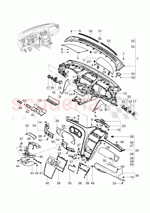 Part Diagram for Bentley 3W3 857 093 A