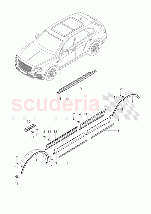 Part Diagram for Bentley 191 853 585 A