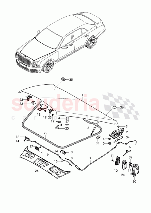 Part Diagram for Bentley 4E0823509H