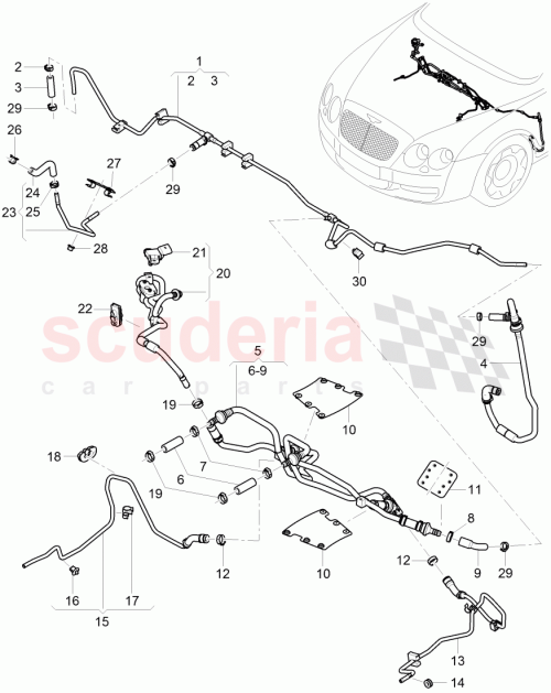 Part Diagram for Bentley 3W2612041AB