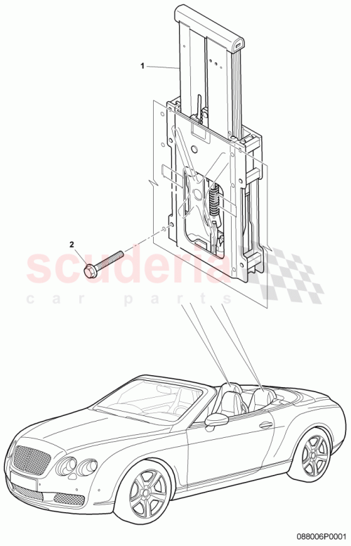 Part Diagram for Bentley 3W7880078C