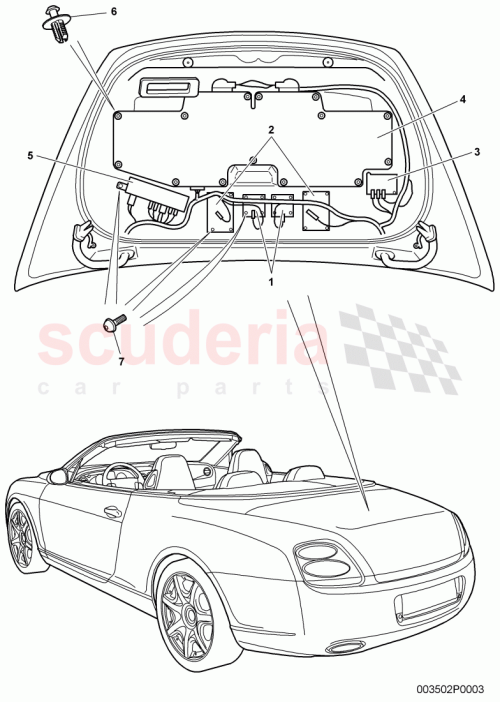 Part Diagram for Bentley 3W7 035 225 B
