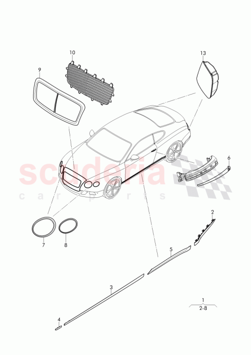 Part Diagram for Bentley 3W3 945 096 AA