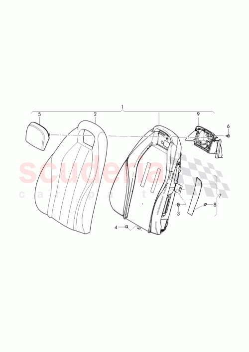Part Diagram for Bentley 3W8 885 805 N