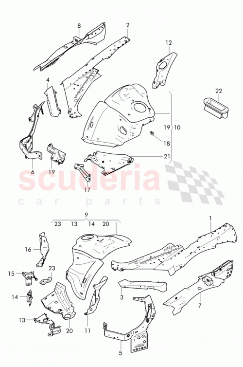 Part Diagram for Bentley 3W0805252B