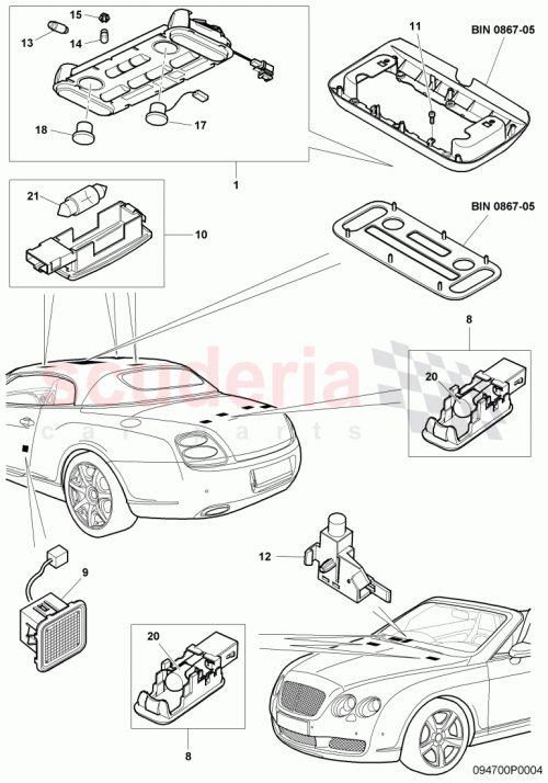Part Diagram for Bentley 3W7959527L