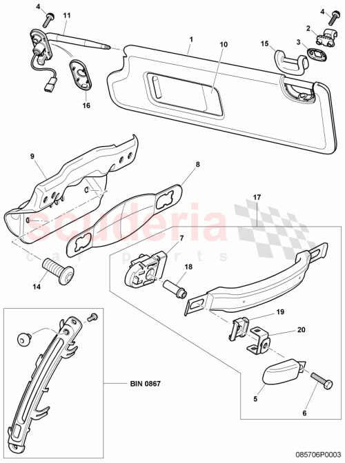 Part Diagram for Bentley 3W0857586D